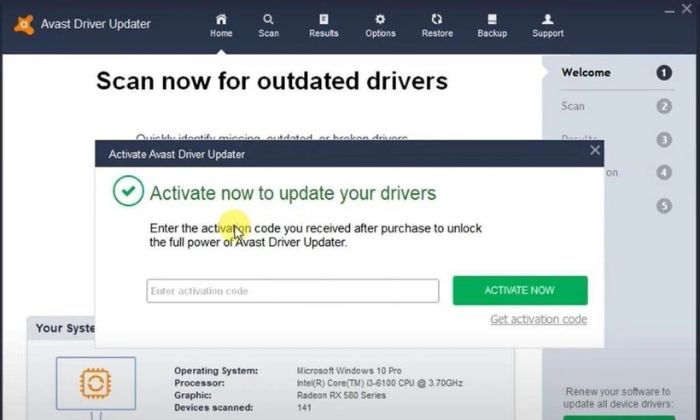 Key Avast Driver Updater