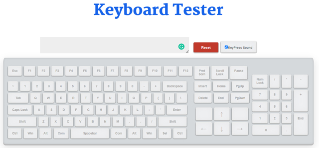 Phần mềm Keyboard Tester